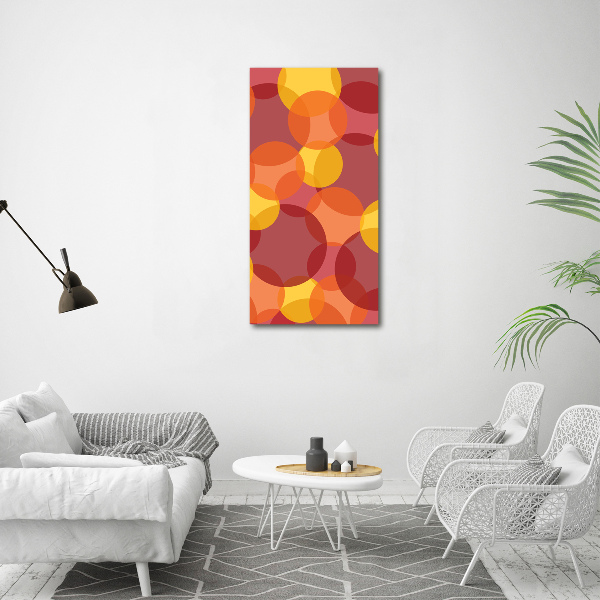 Cuadro moderno en lienzo resistente uv vertical Círculos de colores
