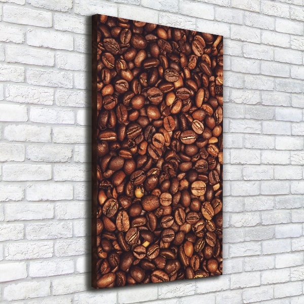Cuadro canvas decorativo para salón vertical Granos de café
