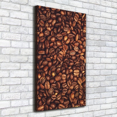 Cuadro canvas decorativo para salón vertical Granos de café