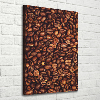 Cuadro canvas decorativo para salón vertical Granos de café