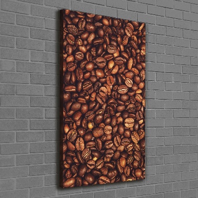 Cuadro canvas decorativo para salón vertical Granos de café