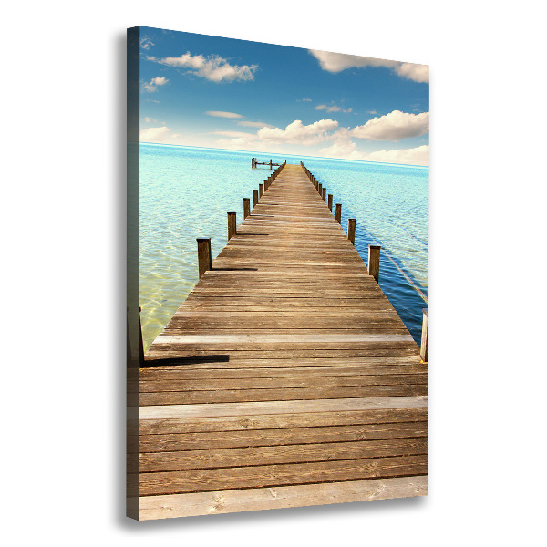 Fotografía en lienzo vertical Muelle de madera