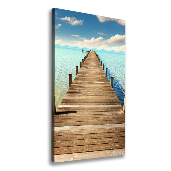 Fotografía en lienzo vertical Muelle de madera