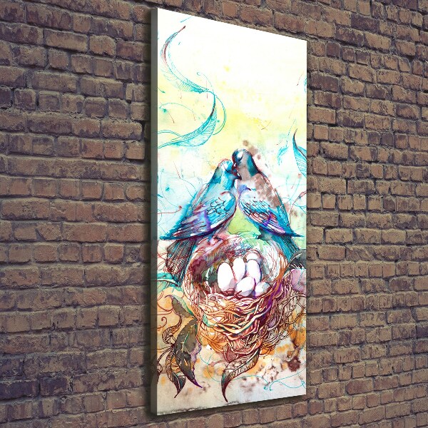 Cuadro canvas decorativo para salón vertical Familia