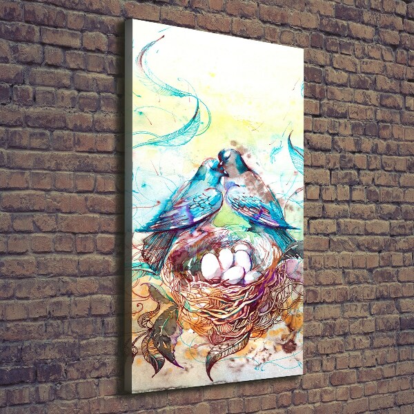 Cuadro canvas decorativo para salón vertical Familia