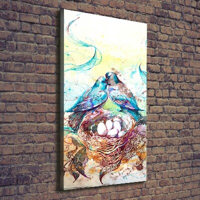 Cuadro canvas decorativo para salón vertical Familia