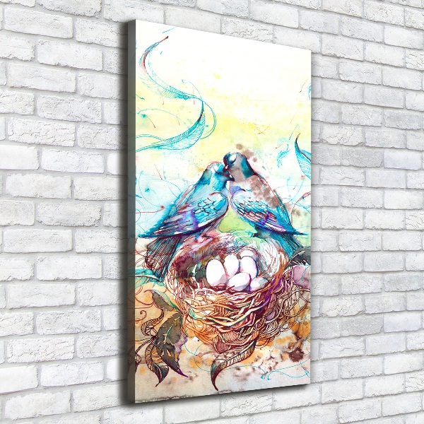 Cuadro canvas decorativo para salón vertical Familia