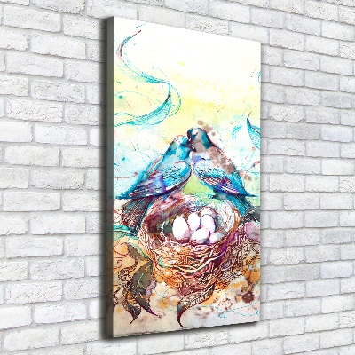 Cuadro canvas decorativo para salón vertical Familia