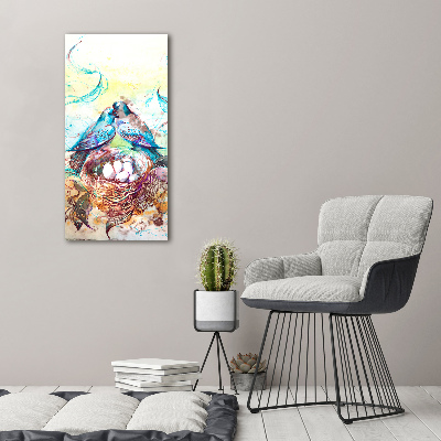 Cuadro canvas decorativo para salón vertical Familia