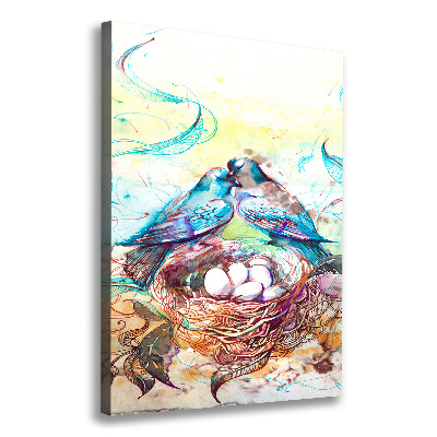 Cuadro canvas decorativo para salón vertical Familia