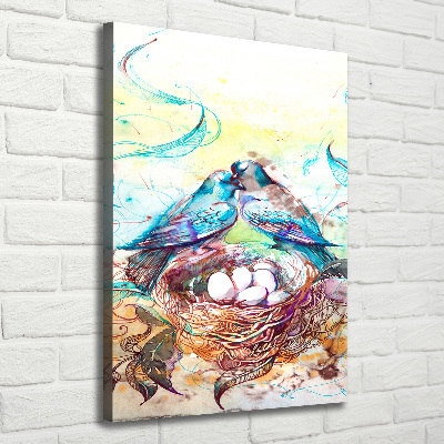 Cuadro canvas decorativo para salón vertical Familia