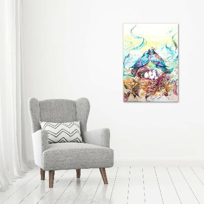 Cuadro canvas decorativo para salón vertical Familia