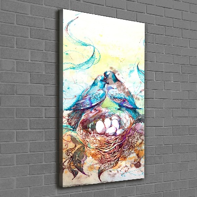 Cuadro canvas decorativo para salón vertical Familia