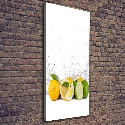 Fotografía en lienzo vertical Frutas cítricas