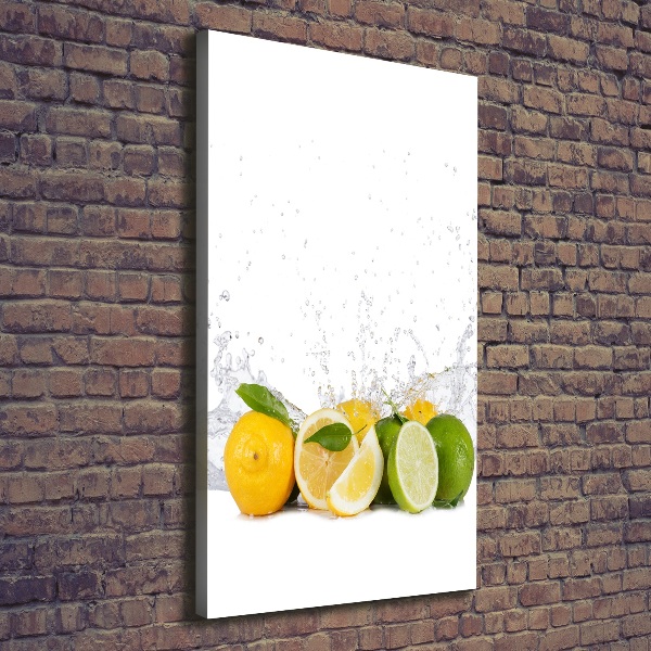 Fotografía en lienzo vertical Frutas cítricas