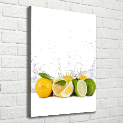 Fotografía en lienzo vertical Frutas cítricas
