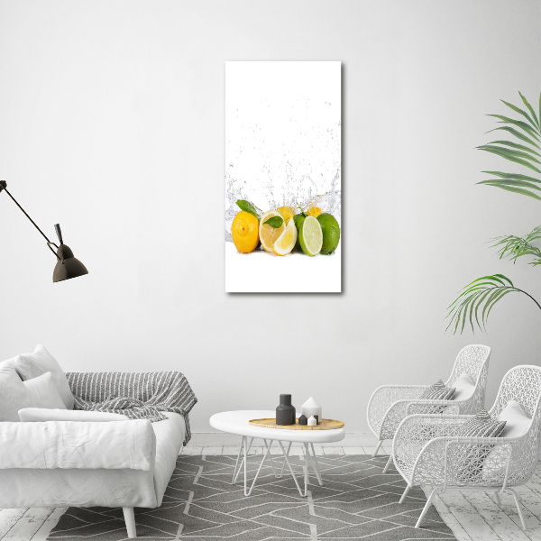 Fotografía en lienzo vertical Frutas cítricas