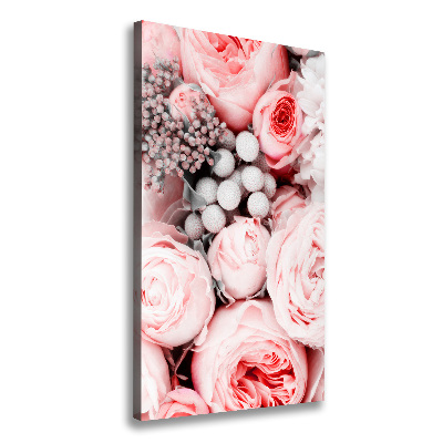 Cuadro canvas decorativo para salón vertical Un ramo de flores