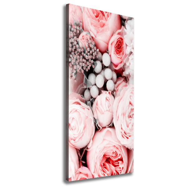 Cuadro canvas decorativo para salón vertical Un ramo de flores