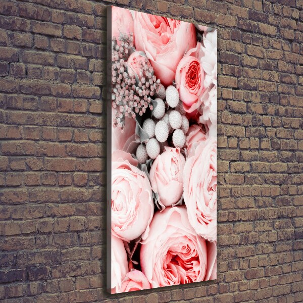 Cuadro canvas decorativo para salón vertical Un ramo de flores