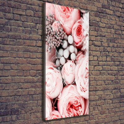 Cuadro canvas decorativo para salón vertical Un ramo de flores