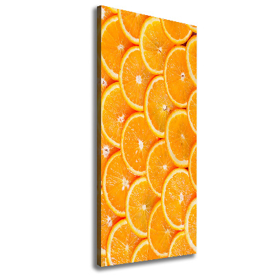 Cuadro moderno en lienzo resistente uv vertical rodajas de naranja