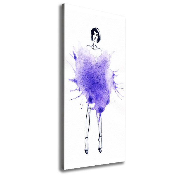 Impresión en lienzo vertical Ilustración de moda