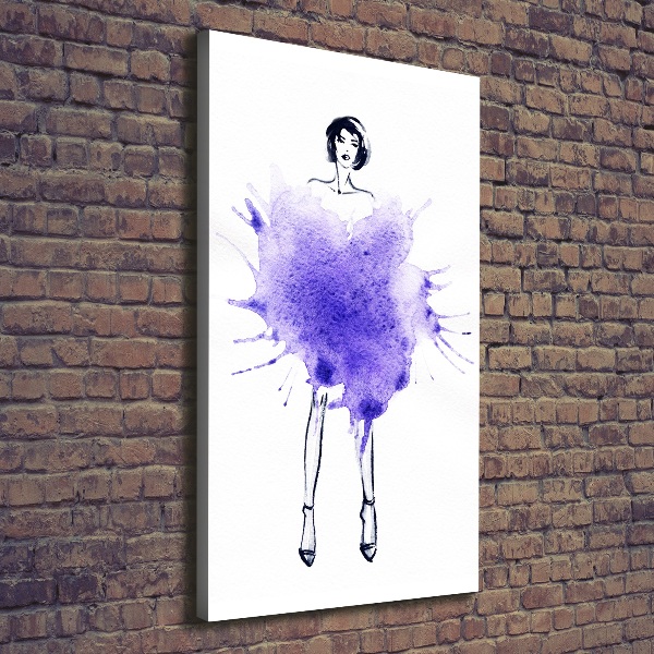 Impresión en lienzo vertical Ilustración de moda