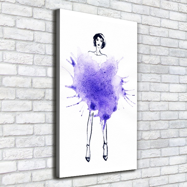 Impresión en lienzo vertical Ilustración de moda
