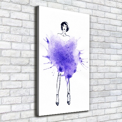 Impresión en lienzo vertical Ilustración de moda