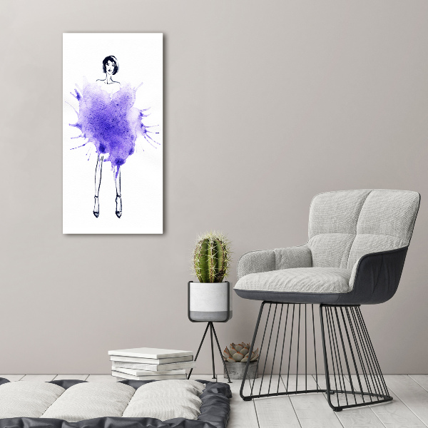 Impresión en lienzo vertical Ilustración de moda