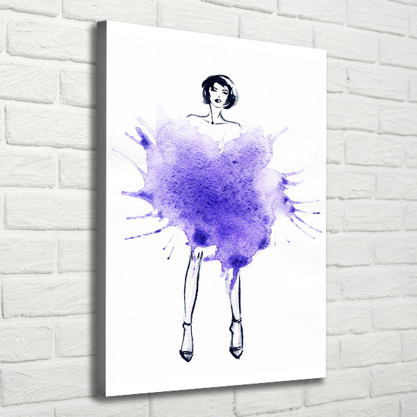 Impresión en lienzo vertical Ilustración de moda
