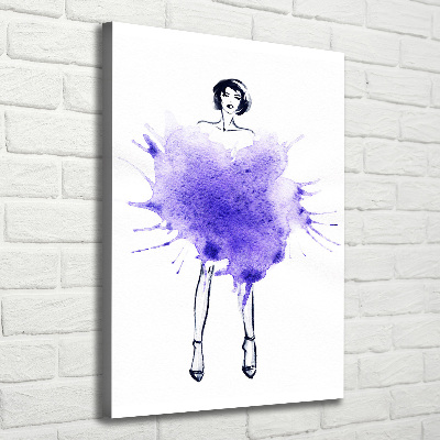 Impresión en lienzo vertical Ilustración de moda
