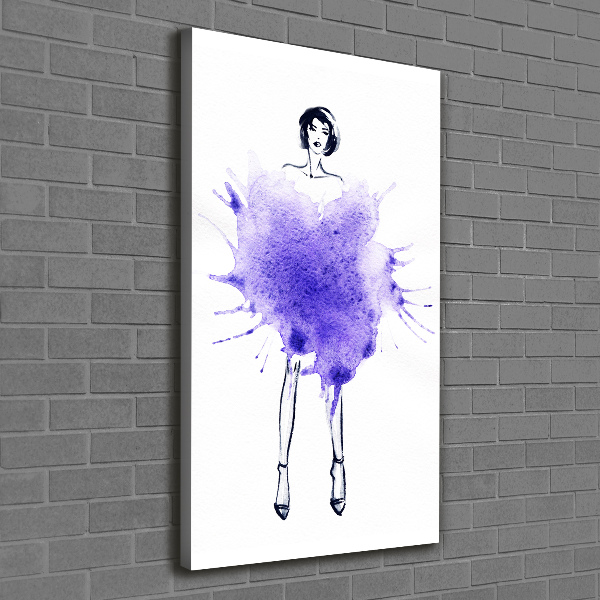 Impresión en lienzo vertical Ilustración de moda