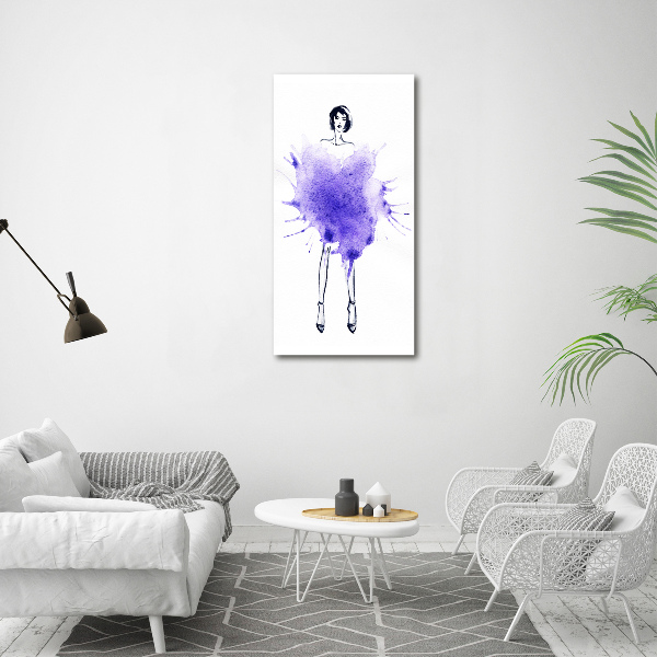 Impresión en lienzo vertical Ilustración de moda
