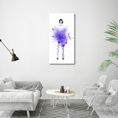 Impresión en lienzo vertical Ilustración de moda