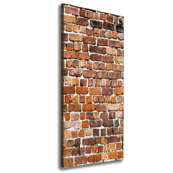 Cuadro moderno en lienzo resistente uv vertical pared de ladrillos