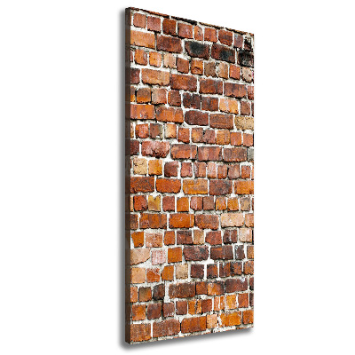 Cuadro moderno en lienzo resistente uv vertical pared de ladrillos