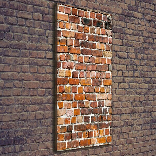 Cuadro moderno en lienzo resistente uv vertical pared de ladrillos