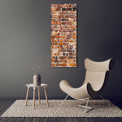 Cuadro moderno en lienzo resistente uv vertical pared de ladrillos