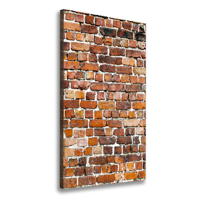 Cuadro moderno en lienzo resistente uv vertical pared de ladrillos