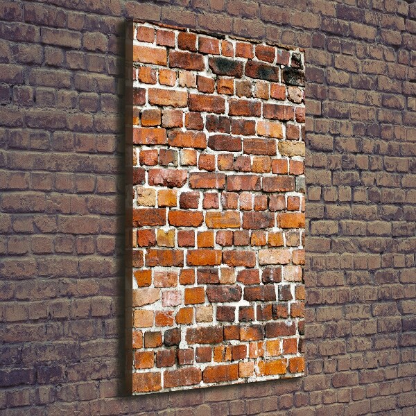 Cuadro moderno en lienzo resistente uv vertical pared de ladrillos