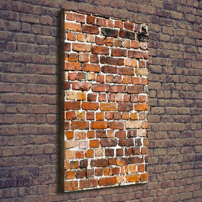 Cuadro moderno en lienzo resistente uv vertical pared de ladrillos