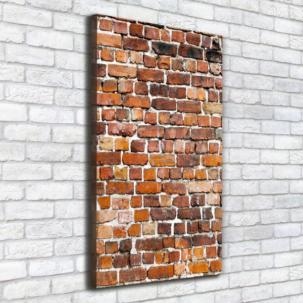 Cuadro moderno en lienzo resistente uv vertical pared de ladrillos
