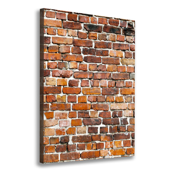 Cuadro moderno en lienzo resistente uv vertical pared de ladrillos