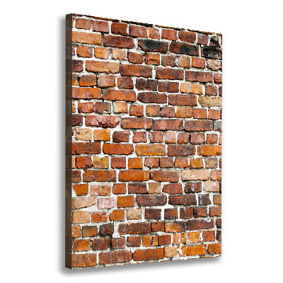Cuadro moderno en lienzo resistente uv vertical pared de ladrillos