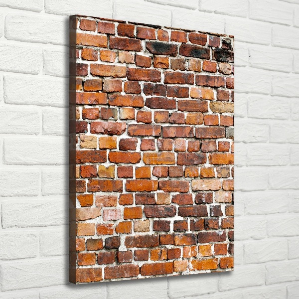 Cuadro moderno en lienzo resistente uv vertical pared de ladrillos