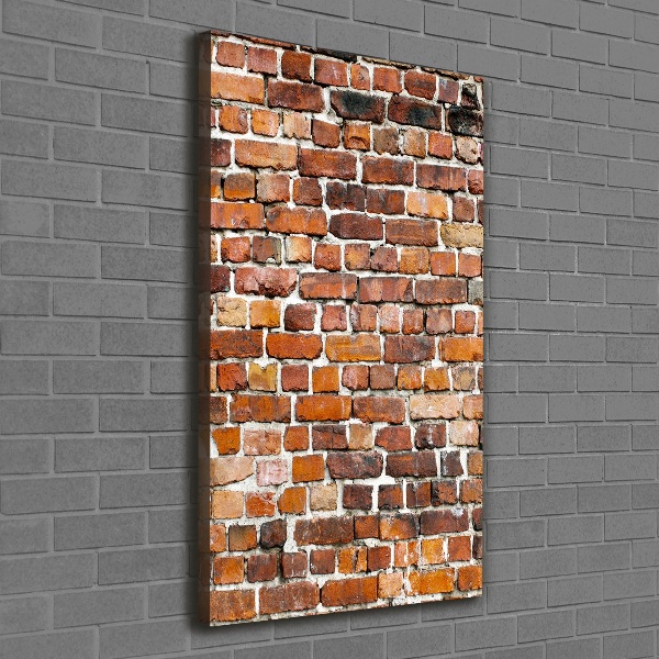 Cuadro moderno en lienzo resistente uv vertical pared de ladrillos