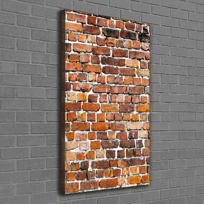 Cuadro moderno en lienzo resistente uv vertical pared de ladrillos