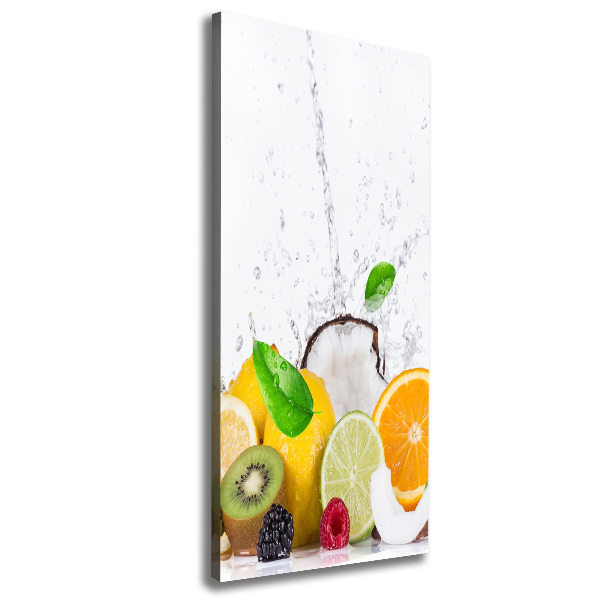 Cuadro canvas decorativo para salón vertical Fruta